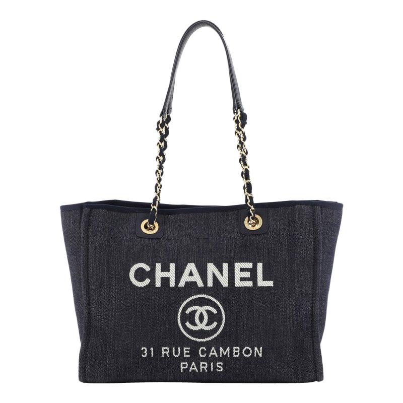 chanel tote denim