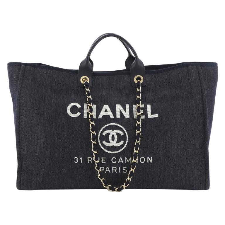 Chanel Deauville Tote Denim XL at 1stDibs