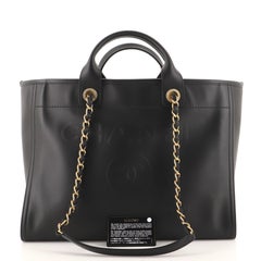 Chanel Deauville Tote Embossed Calfskin Large
