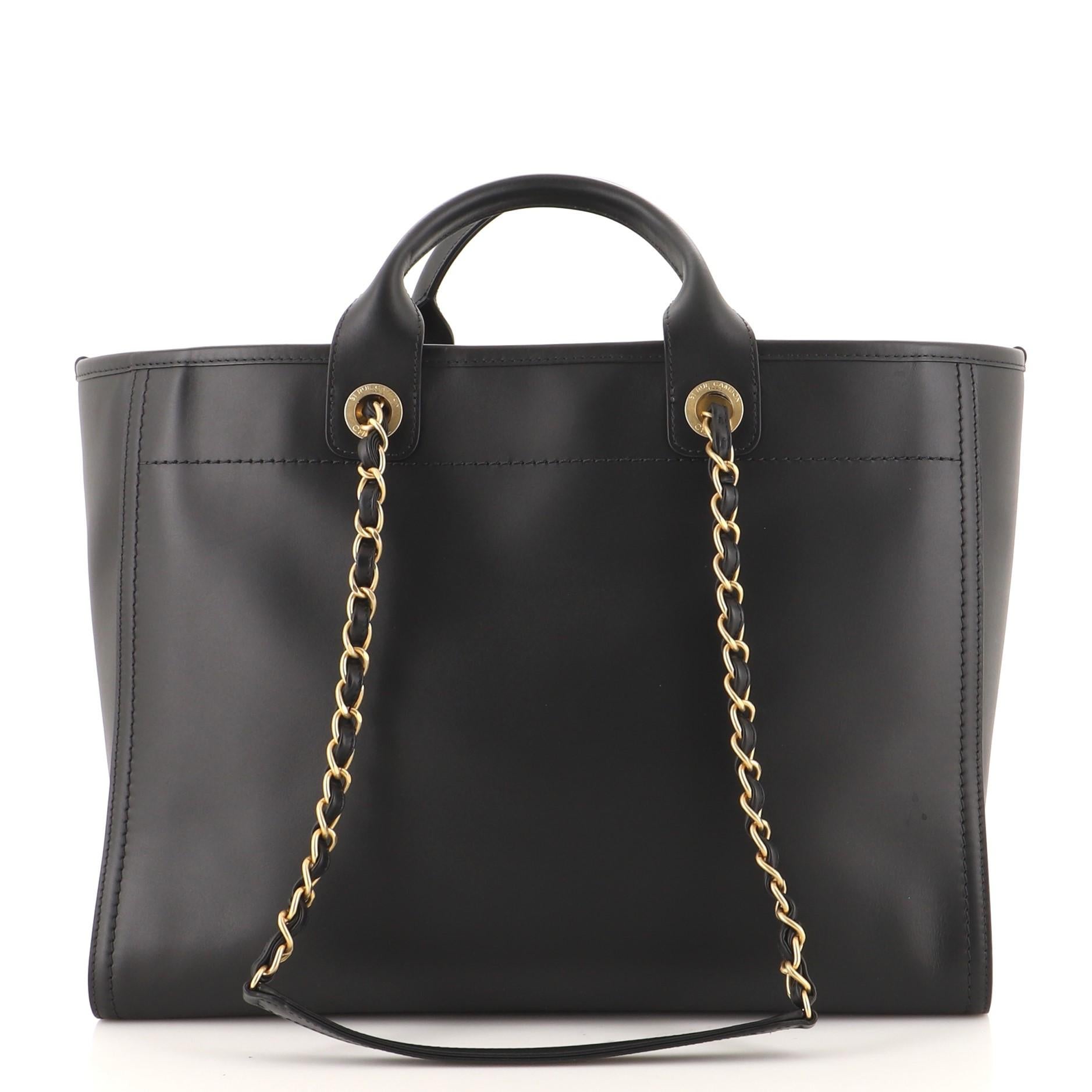 Chanel deauville tote black best sale