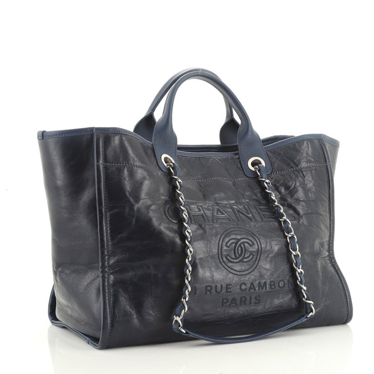 Chanel Deauville Tote Glazed Calfskin Large at 1stDibs | chanel glazed  deauville tote bag