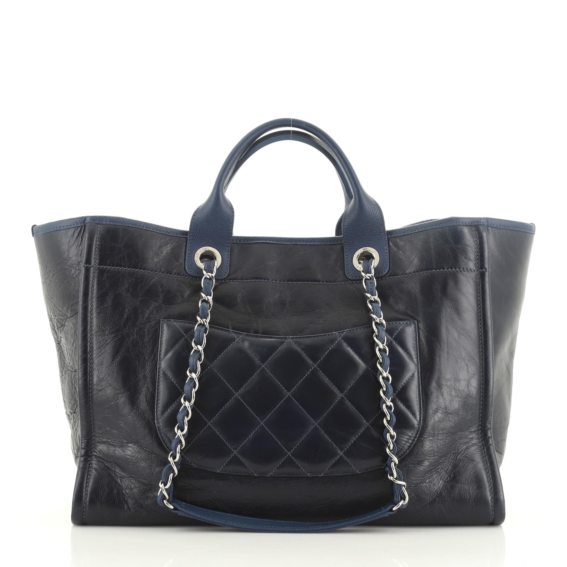 chanel glazed deauville tote bag