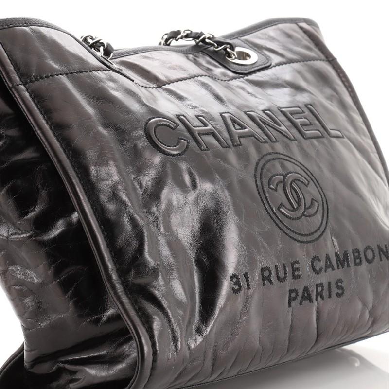 Chanel Deauville Tote Glazed Calfskin Small 2