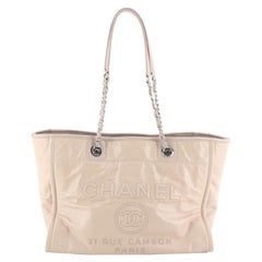 Chanel Deauville Tote Glazed Calfskin Small