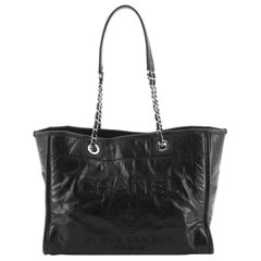 Chanel Deauville Tote Glazed Calfskin Small