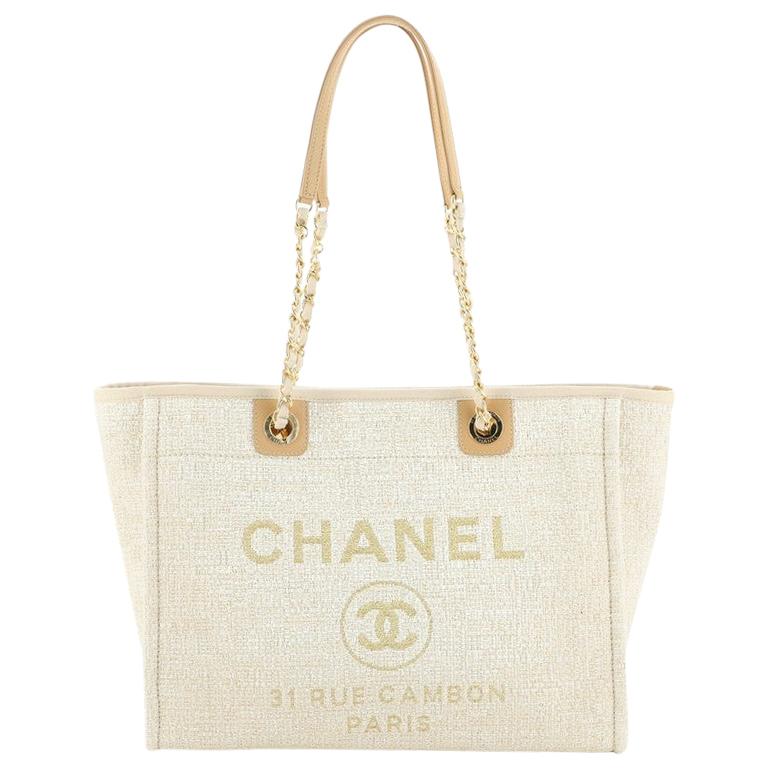 chanel deauville pink tote