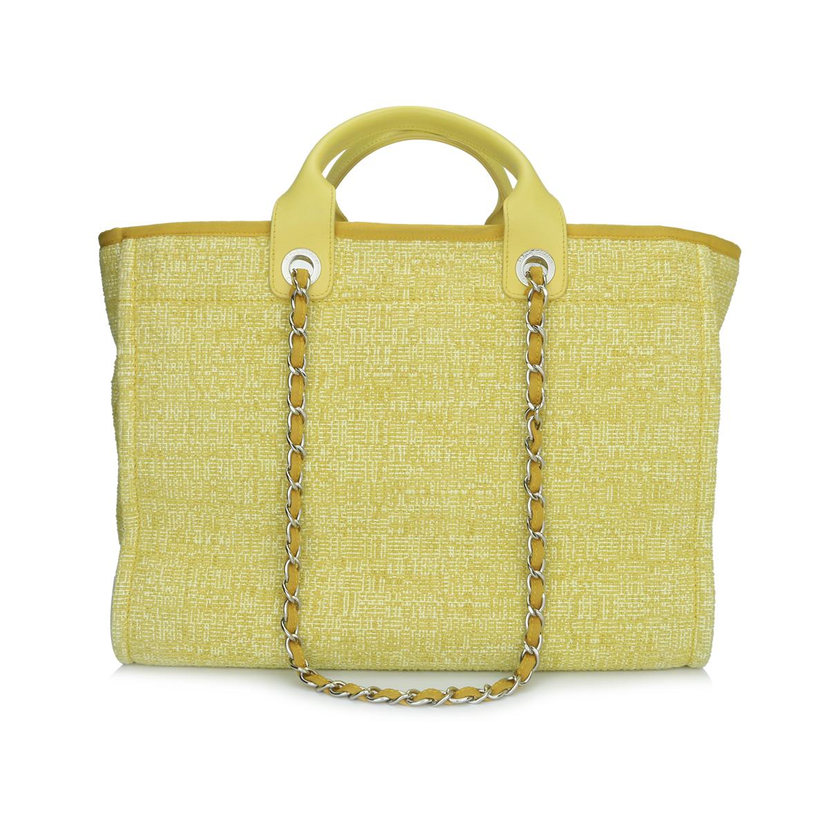 chanel yellow tote bag
