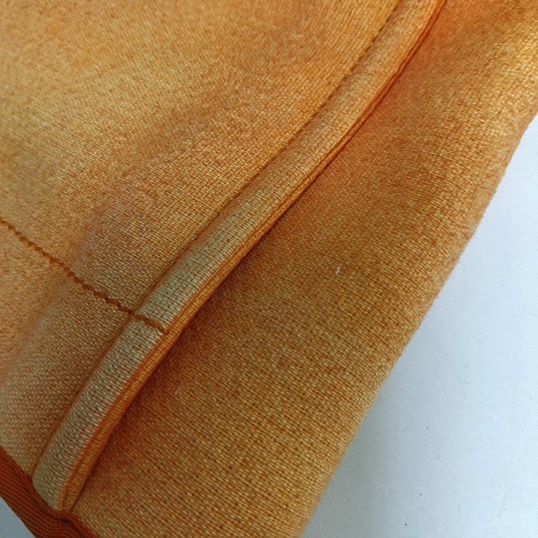 Chanel Deauville Fourre-tout orange clair bordé de cuir Denim petit 32 cm en vente 6