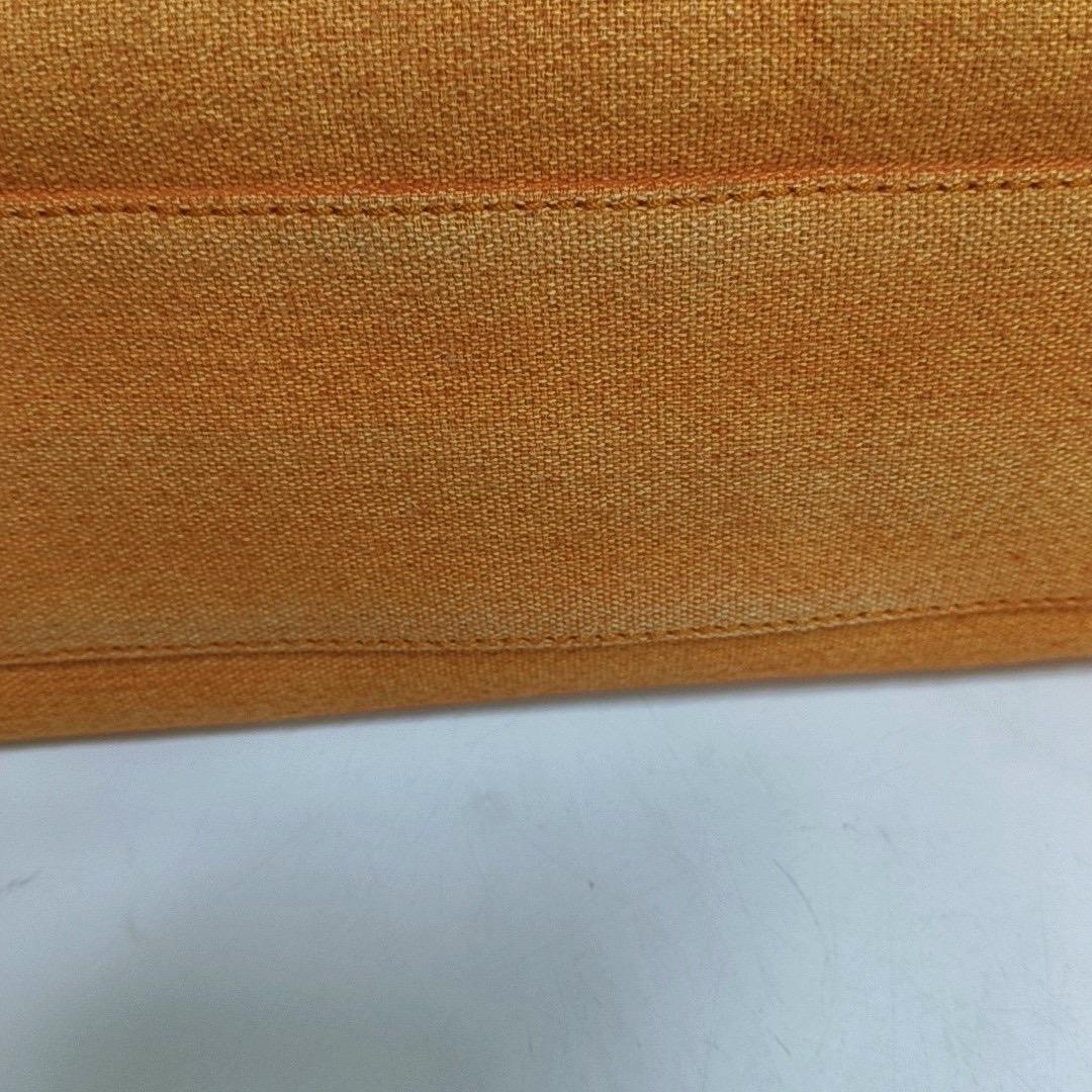 Chanel Deauville Fourre-tout orange clair bordé de cuir Denim petit 32 cm en vente 9