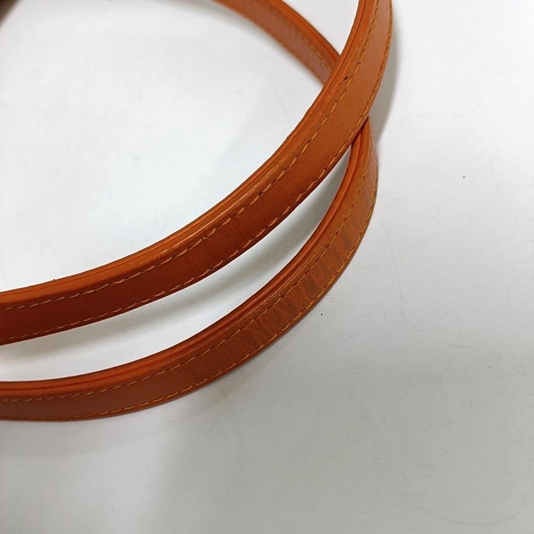 Chanel Deauville Fourre-tout orange clair bordé de cuir Denim petit 32 cm en vente 11