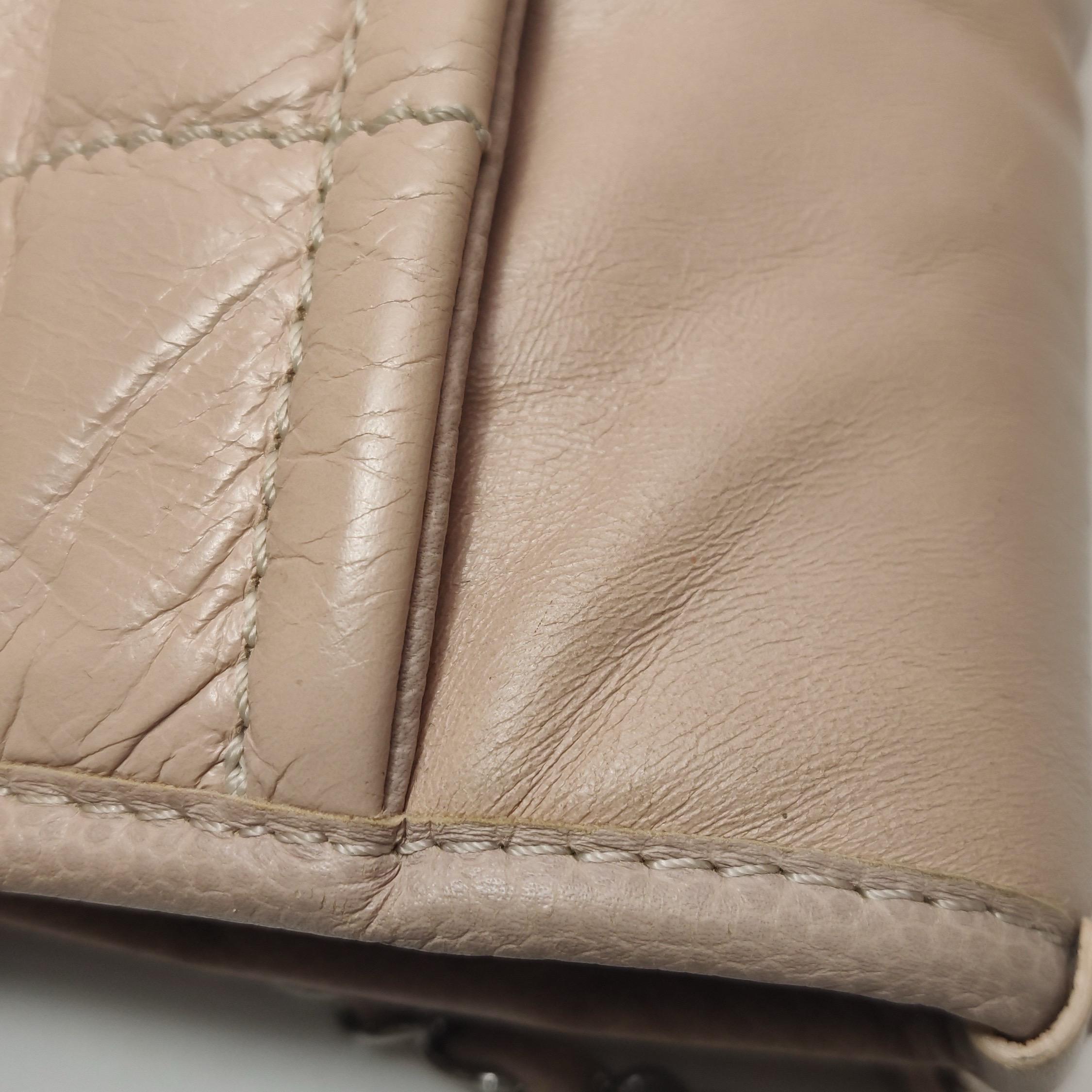 Chanel Deauville Tote Medium Pink Leather Leather Chain Straps en vente 7