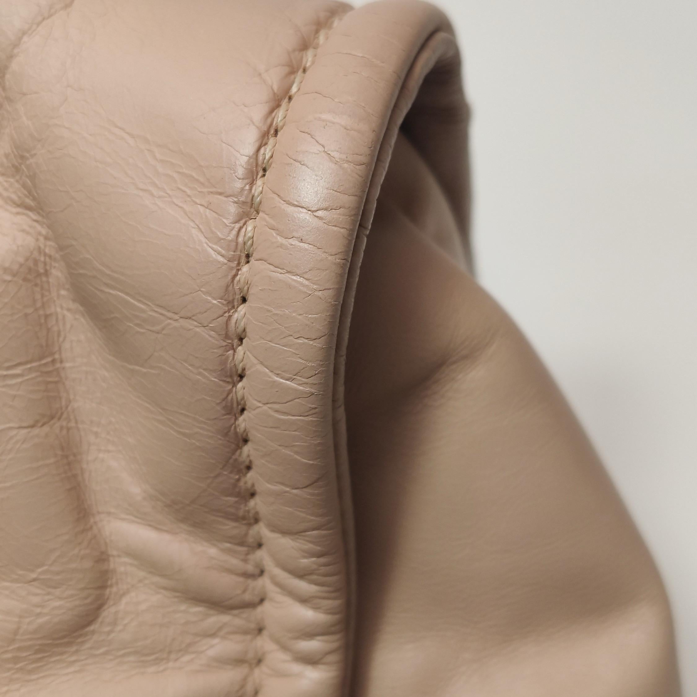 Chanel Deauville Tote Medium Pink Leather Leather Chain Straps en vente 9