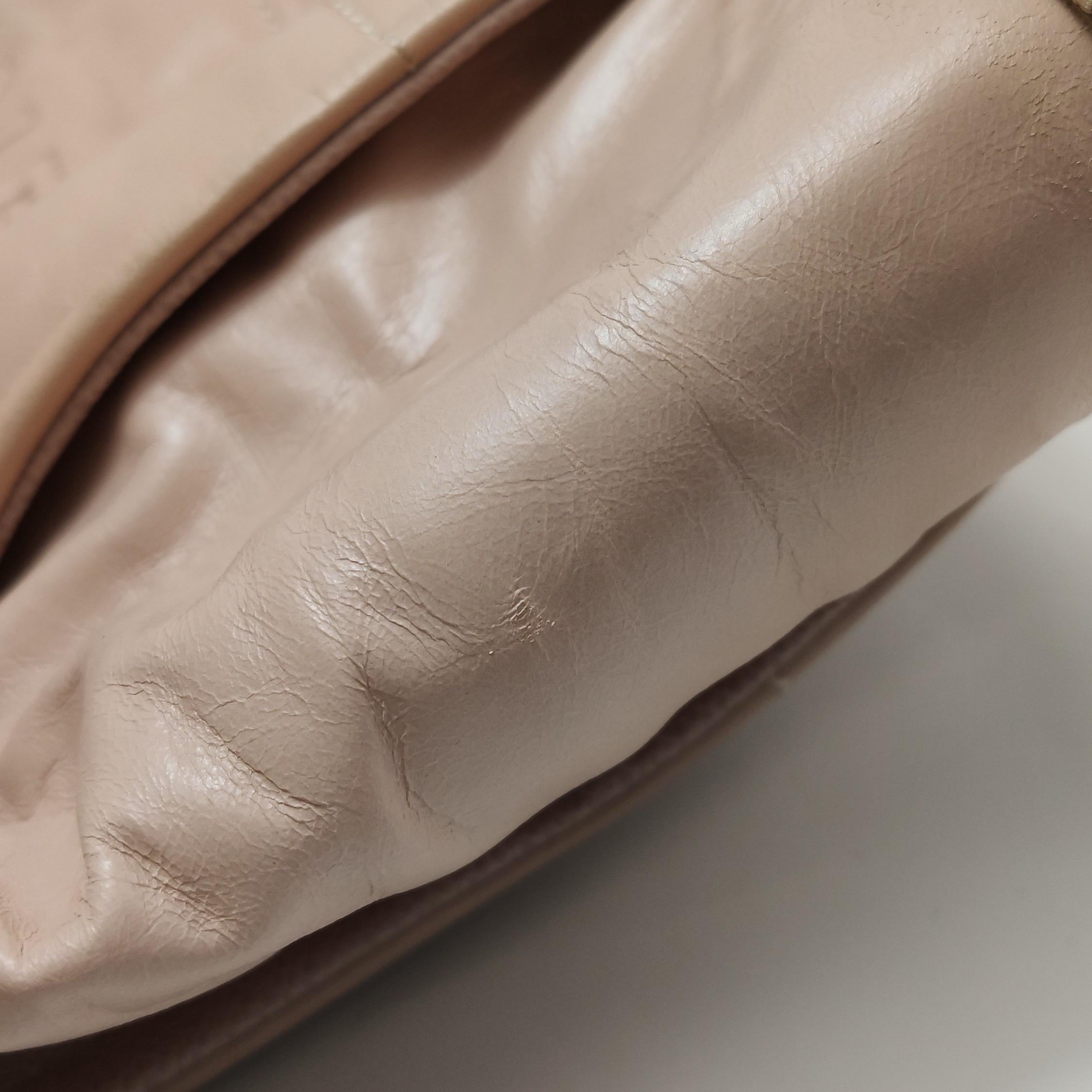 Chanel Deauville Tote Medium Pink Leather Top Handle Leather Chain Straps en vente 7