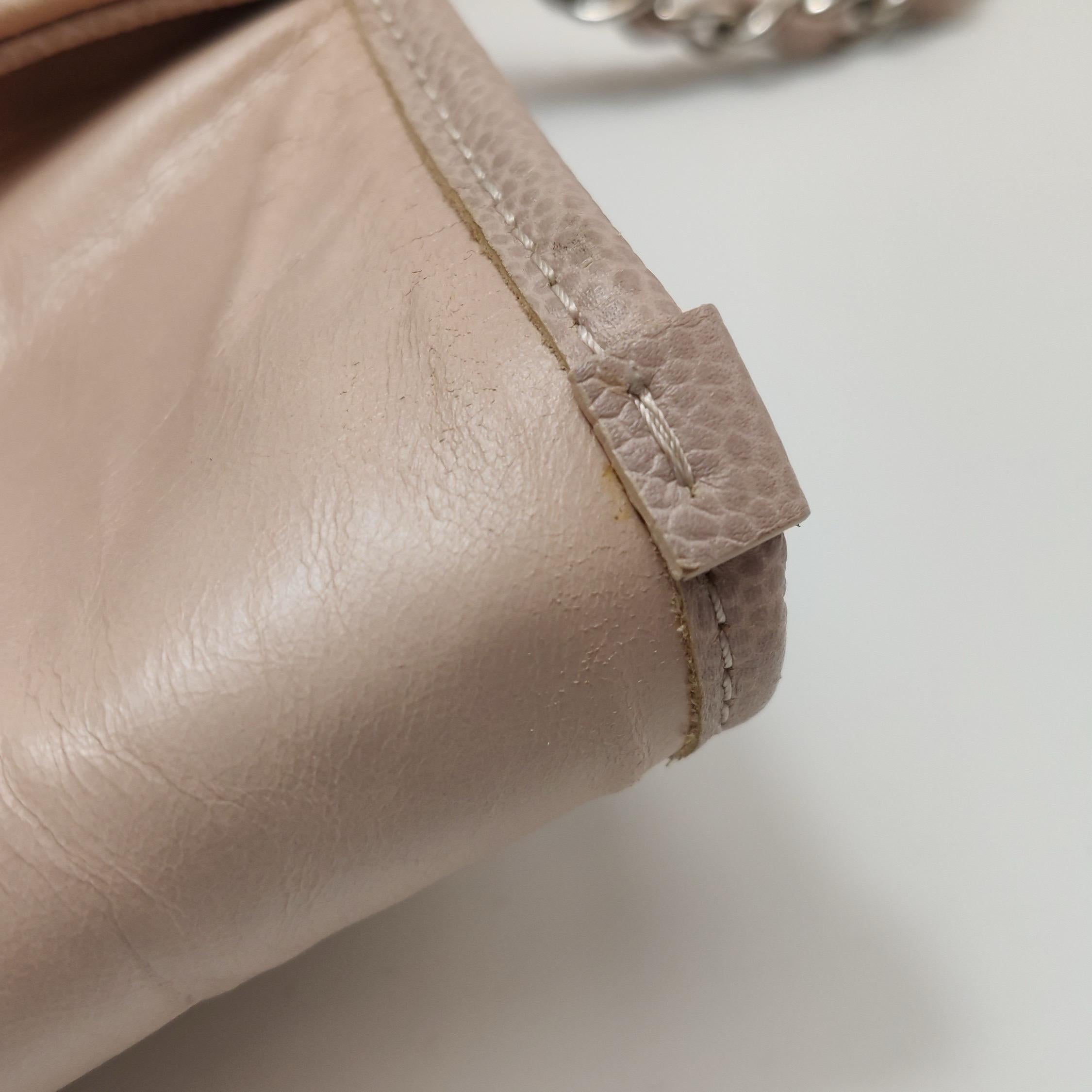 Chanel Deauville Tote Medium Pink Leather Top Handle Leather Chain Straps en vente 10