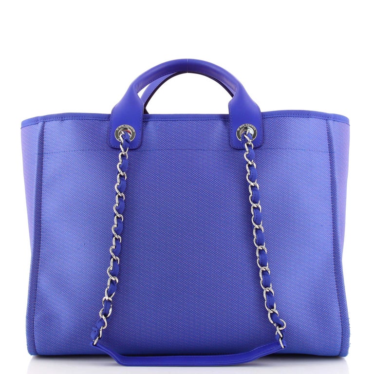 Chanel Deauville Tote Mixed Fibers Medium For Sale at 1stDibs chanel