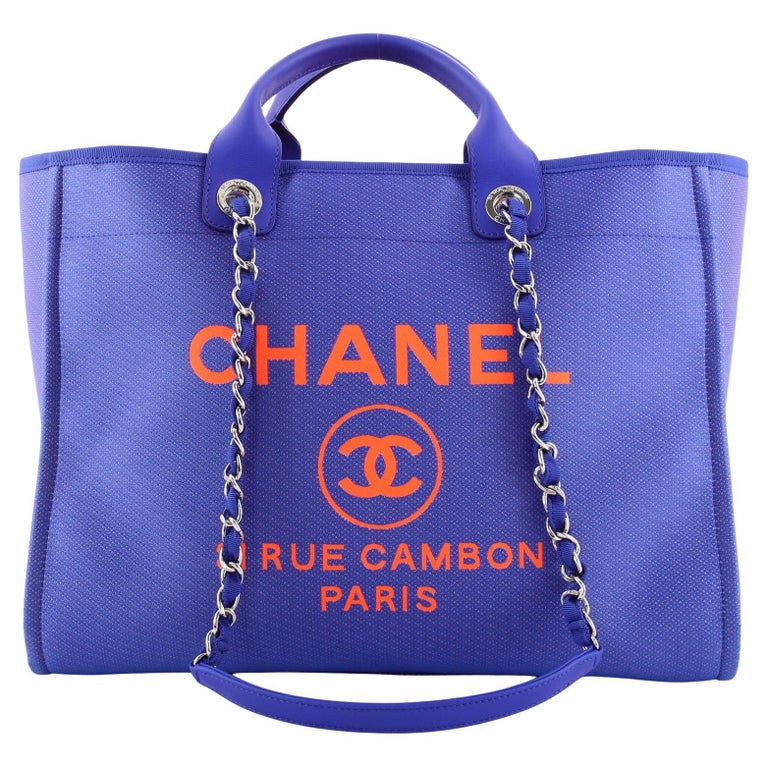 Chanel Deauville Tote Mixed Fibers Medium For Sale at 1stDibs chanel