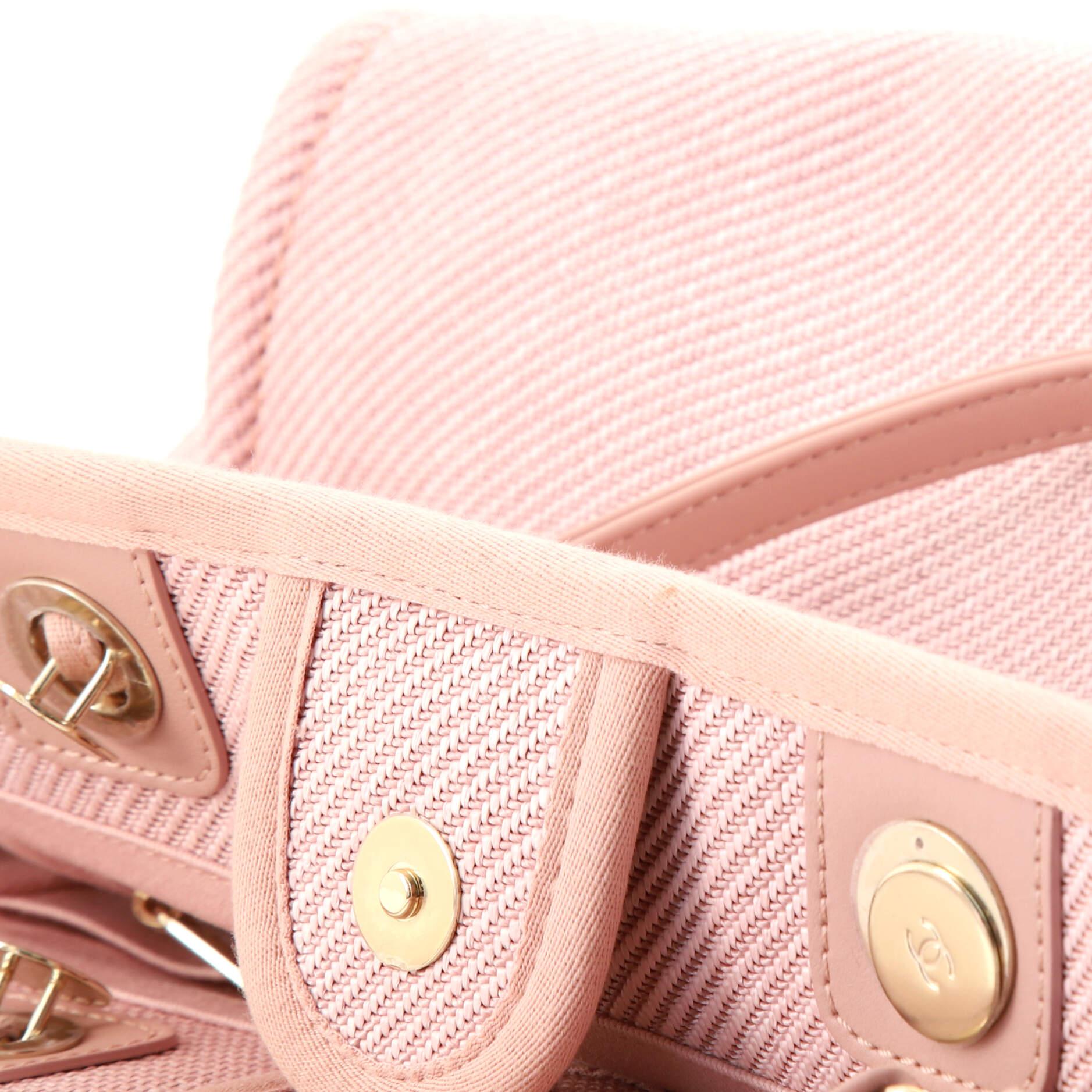 Chanel Deauville Tote Mixed Fibers Small In Good Condition In NY, NY