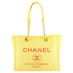 Chanel Deauville Tote Mixed Fibers Small at 1stDibs  chanel mixed fibers  small deauville tote, chanel deauville yellow