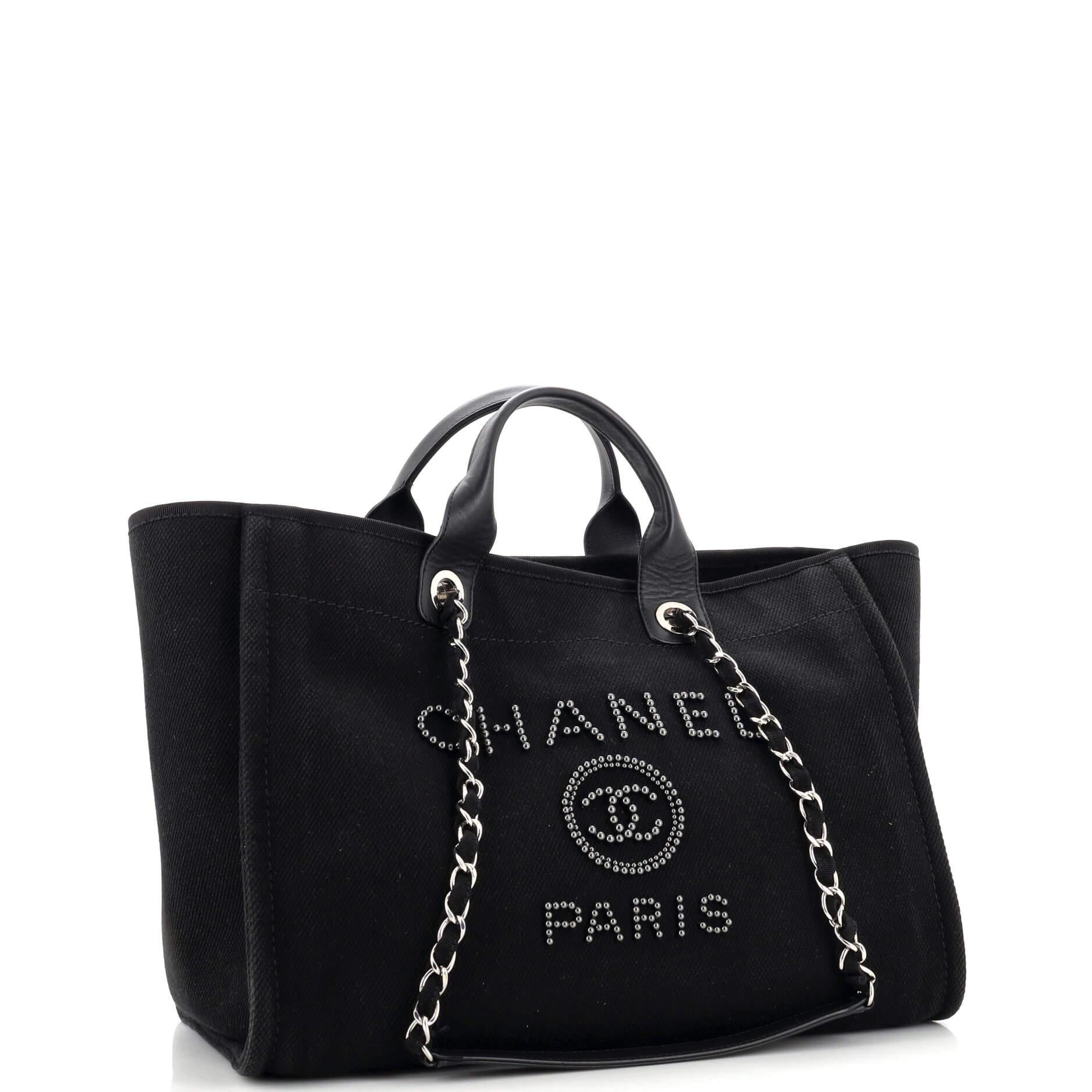 Chanel Deauville Tote Pearl - For Sale on 1stDibs  chanel deauville pearl  canvas tote bag black, chanel deauville tote with pearls, chanel canvas bag  with pearls