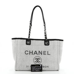 Chanel Deauville Tote Raffia Small