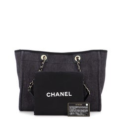 Chanel Deauville Tote Raffia Small