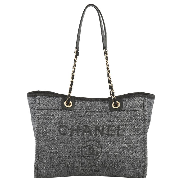 Chanel Deauville Tote Raffia Small