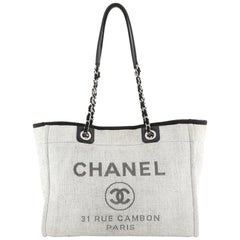 Chanel Deauville Tote Raffia Small