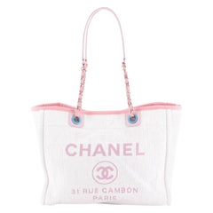 Chanel Deauville Tote Raffia Small