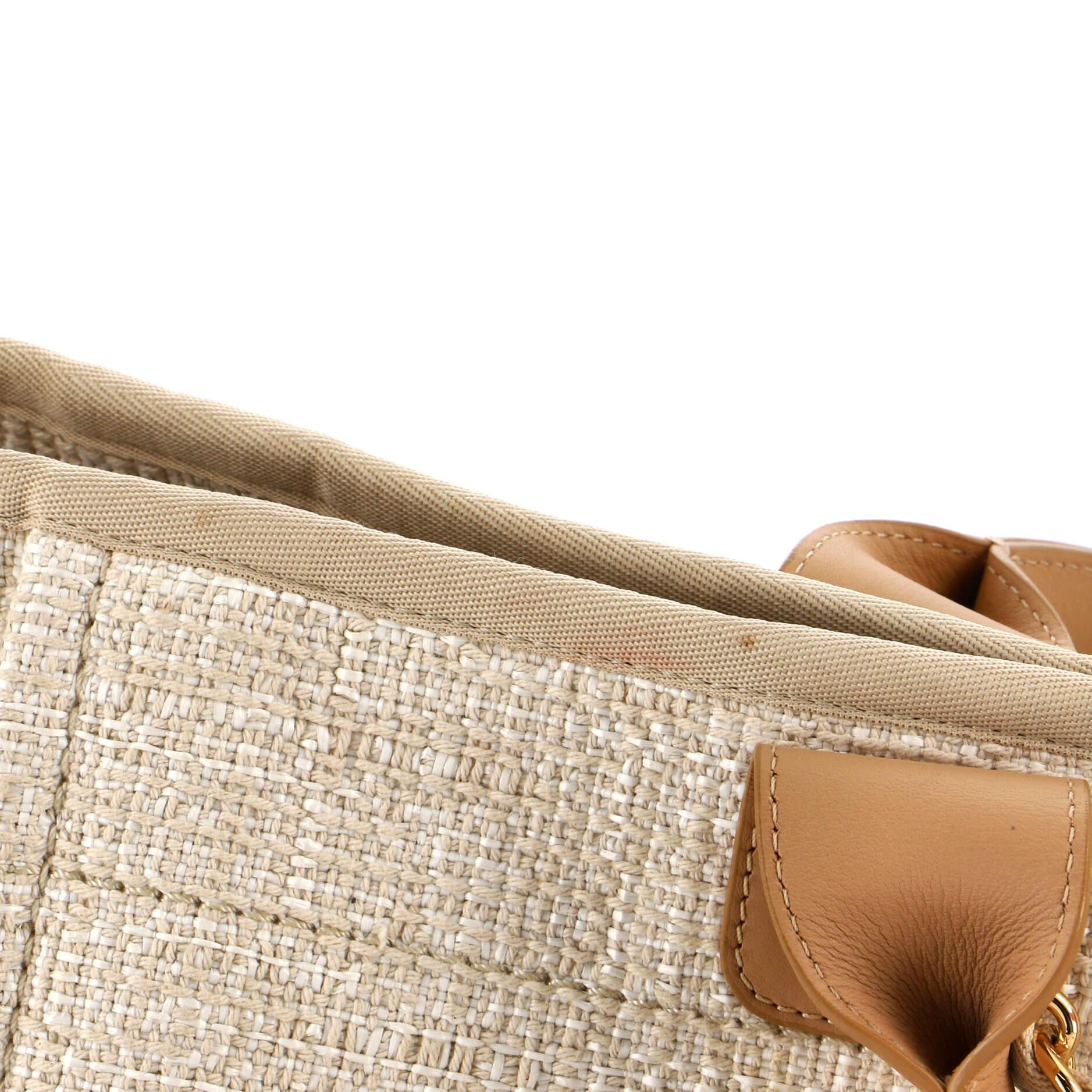 Chanel Deauville Tote Raffia with Glitter Detail Medium 3