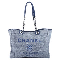Chanel Deauville Tote Raffia with Glitter Detail Small