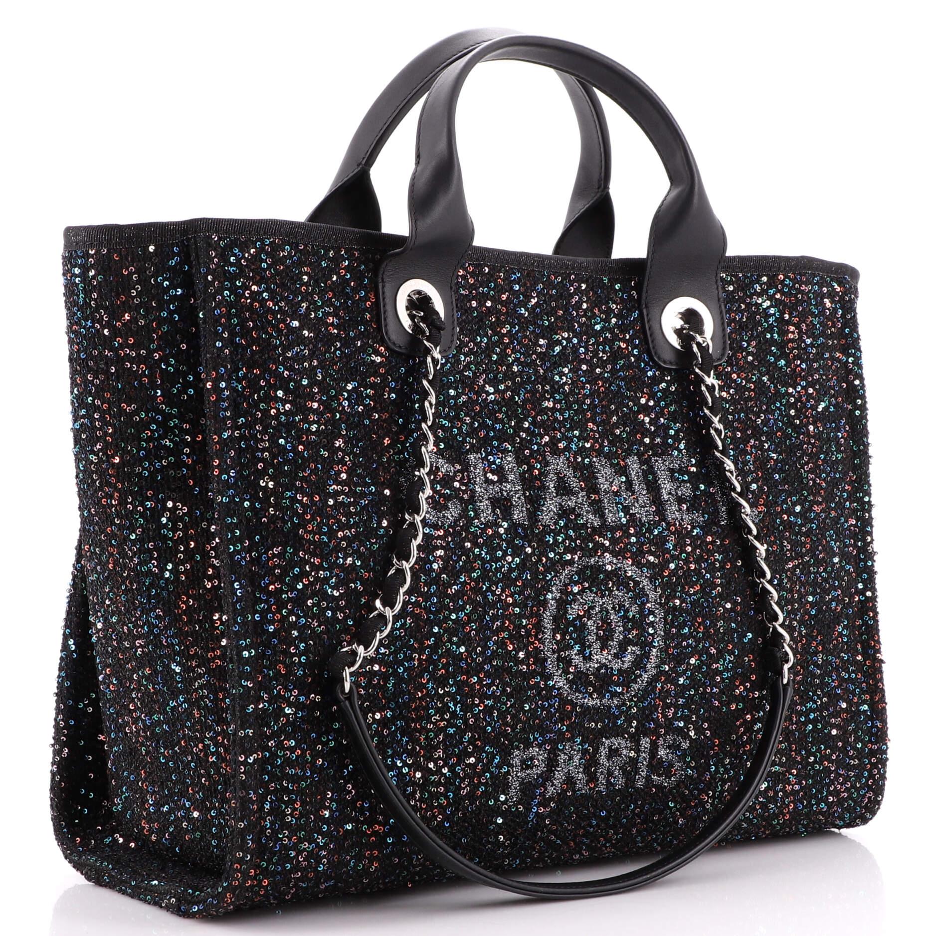 chanel deauville sequin tote
