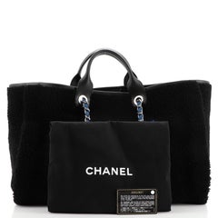 Chanel Deauville Tote Shearling Large