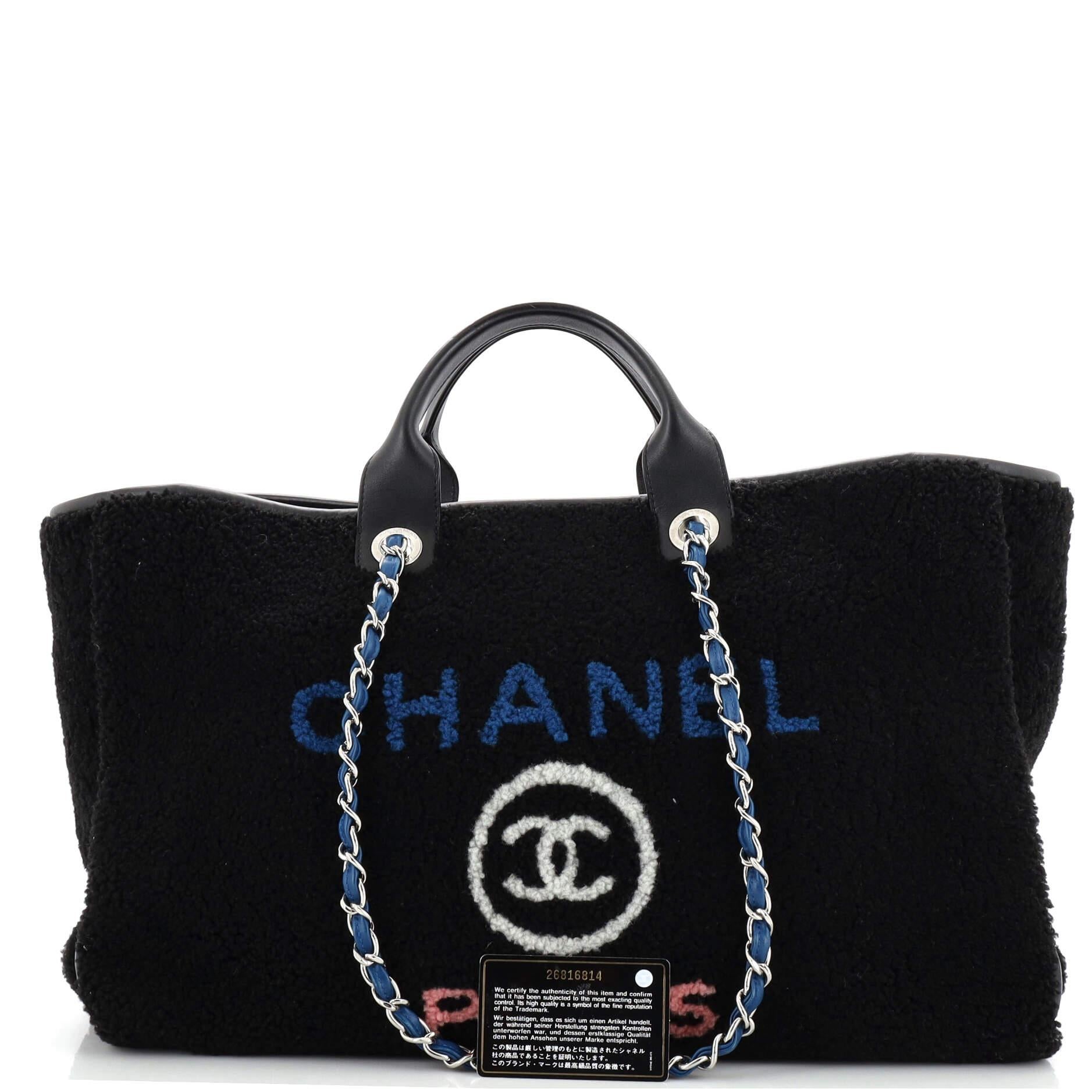 CHANEL Lurex Boucle Large Deauville Tote Ivory 994848
