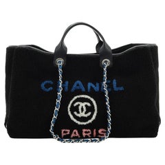 Chanel Deauville Tote Shearling Large