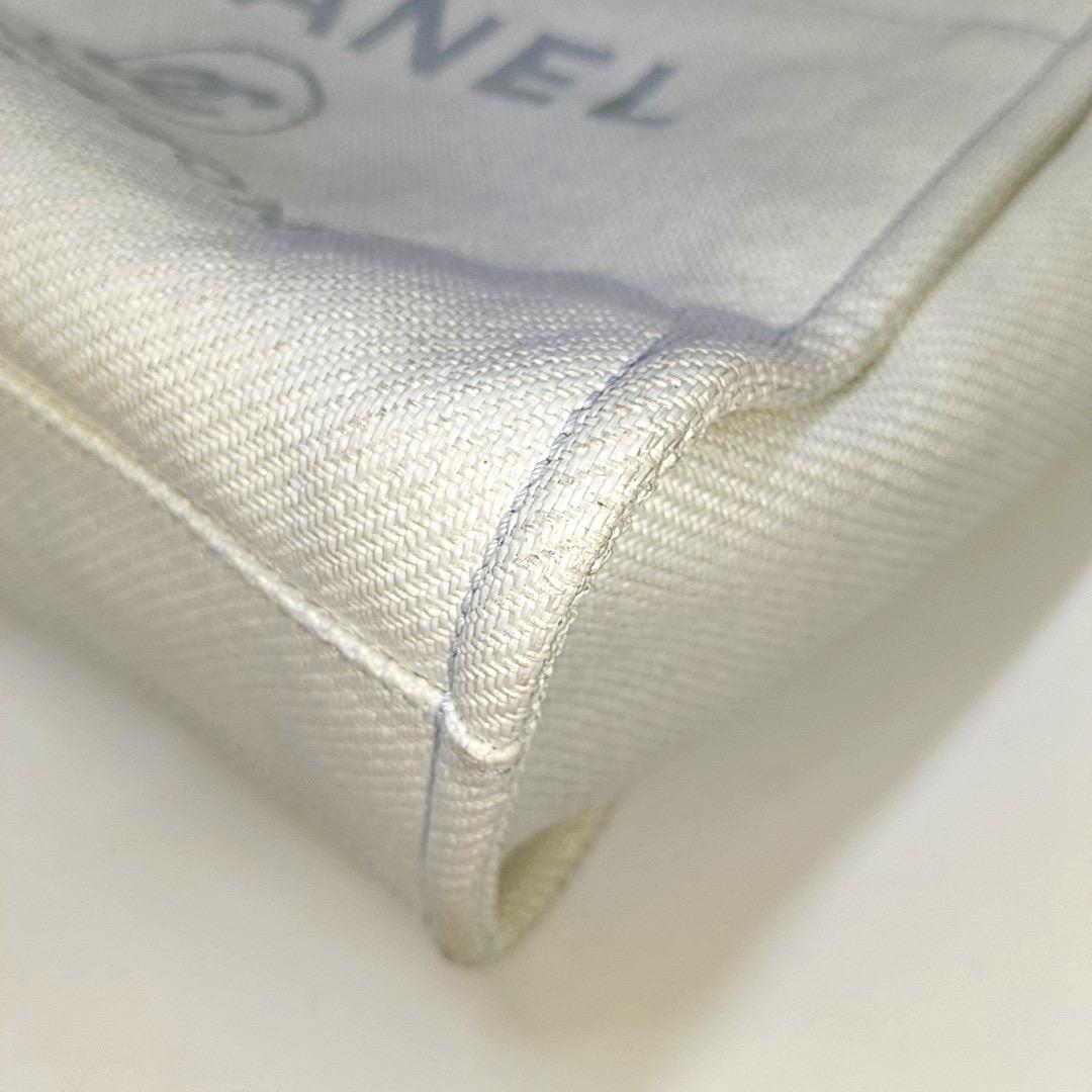 Chanel Deauville Tote Small Light Blue Denim Top Handle 7