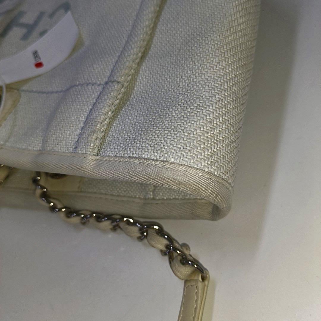 Chanel Deauville Tote Small Light Blue Denim Top Handle 9