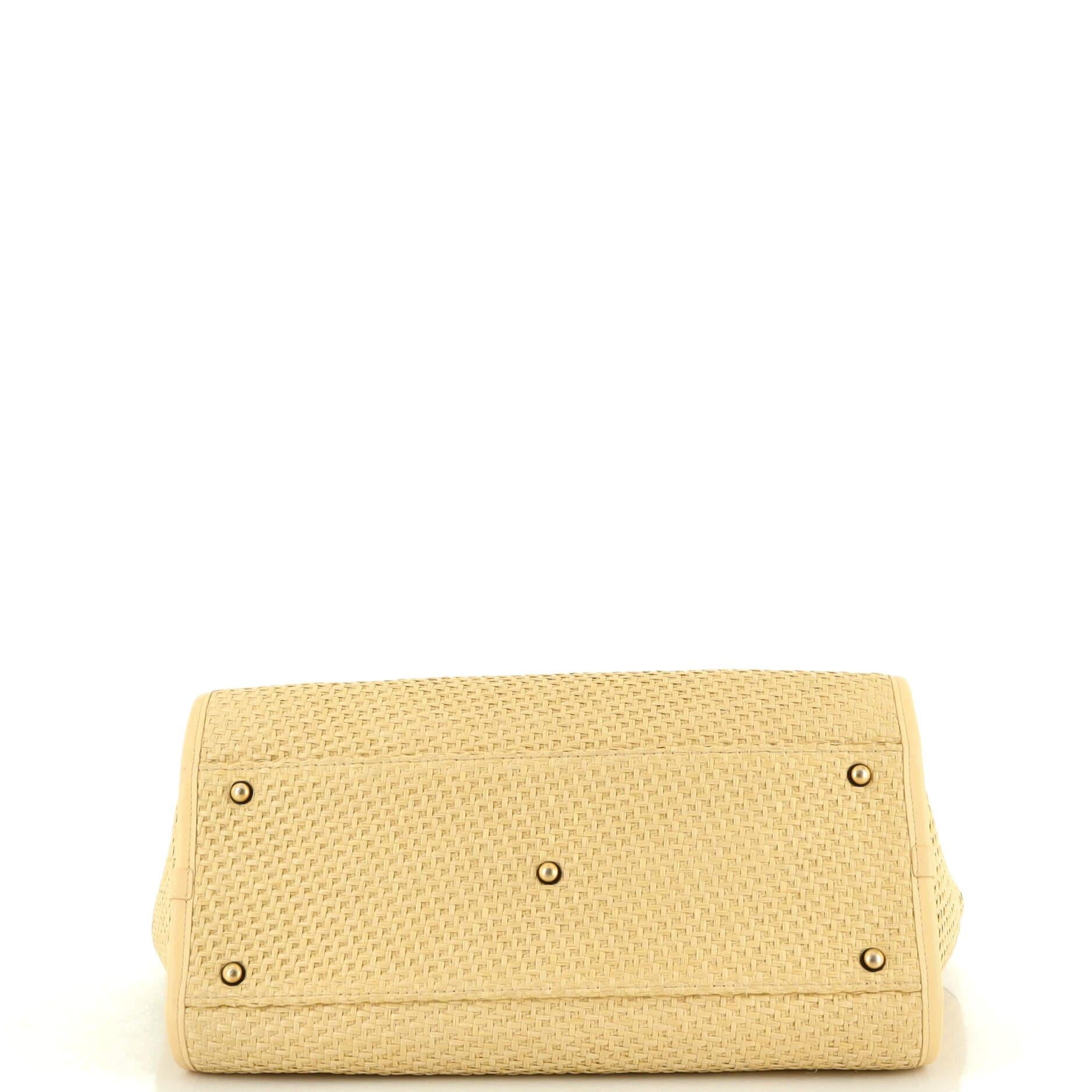 Chanel Deauville Tote Straw with Chain Detail Medium 1