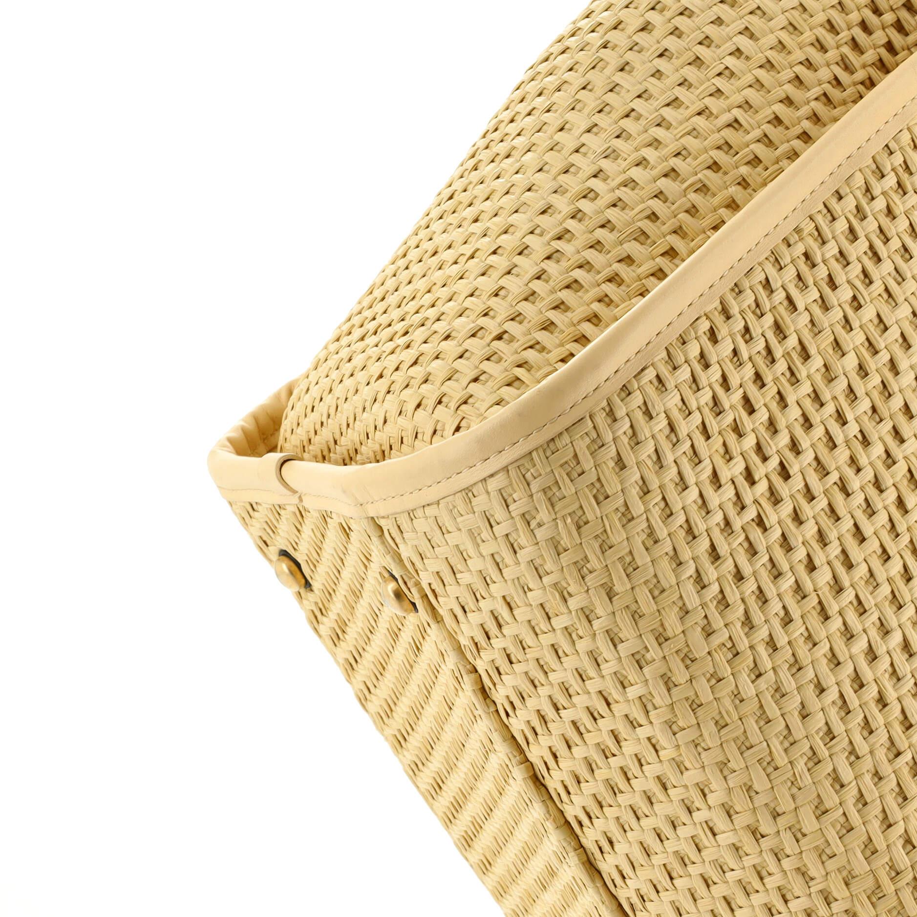 Chanel Deauville Tote Straw with Chain Detail Medium 3