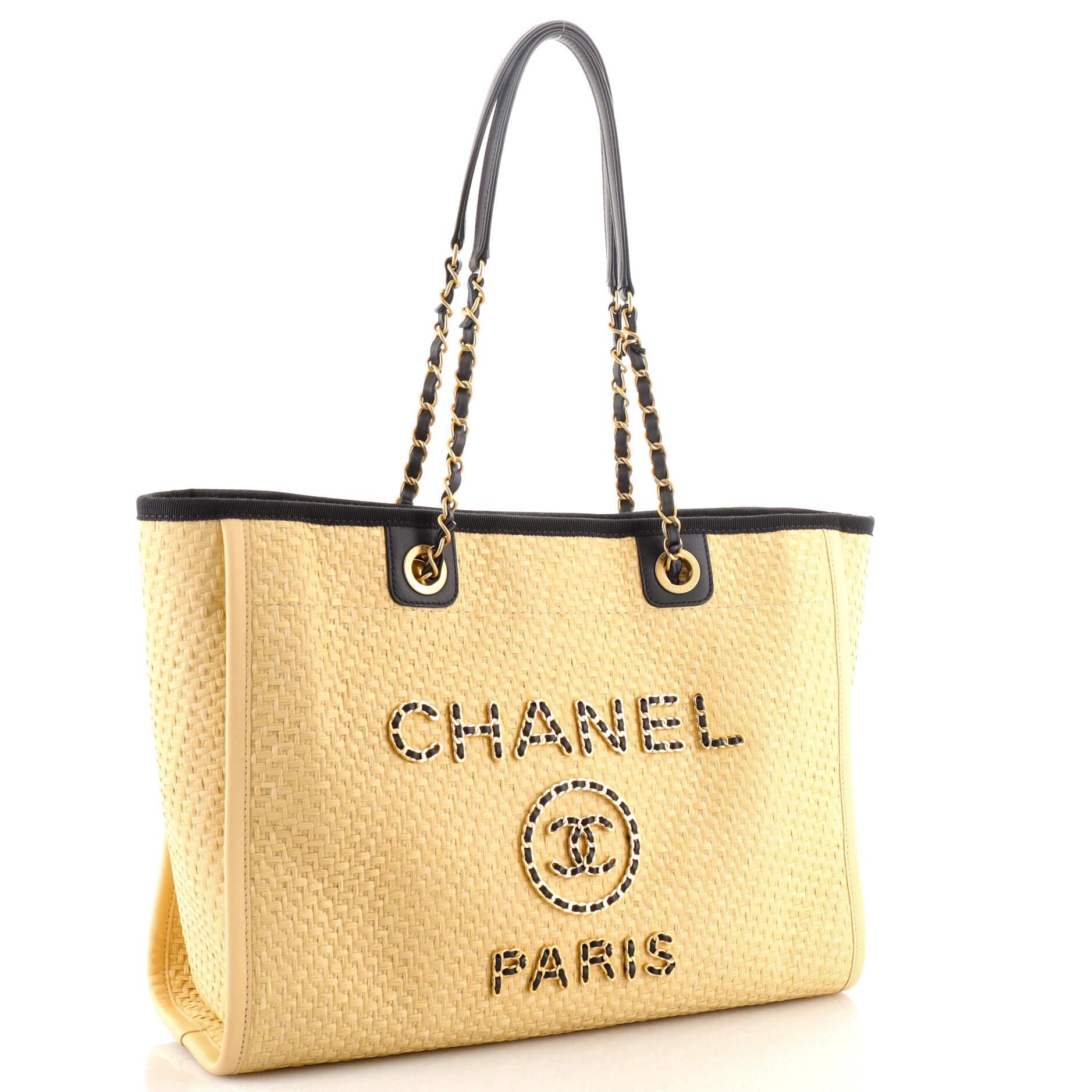 straw chanel deauville tote