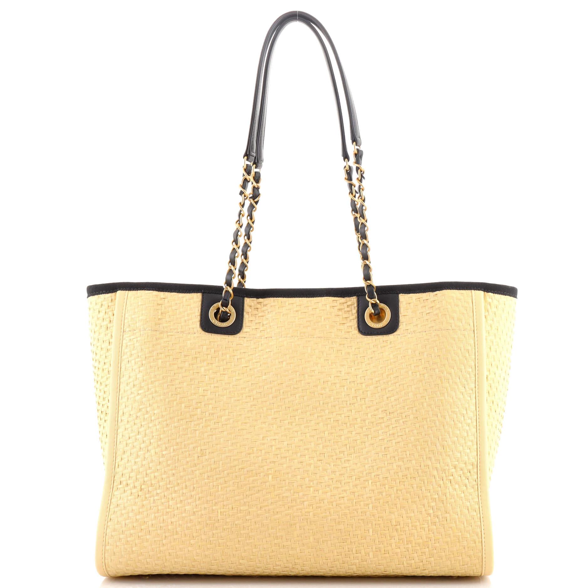 chanel straw tote bag