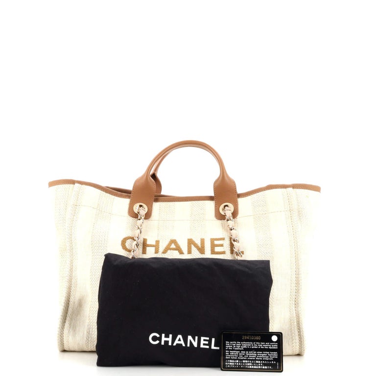 chanel black leather deauville tote
