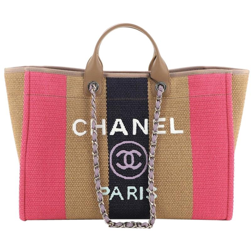 Chanel Deauville XL Canvas Tote Bag ○ Labellov ○ Buy and Sell Authentic  Luxury