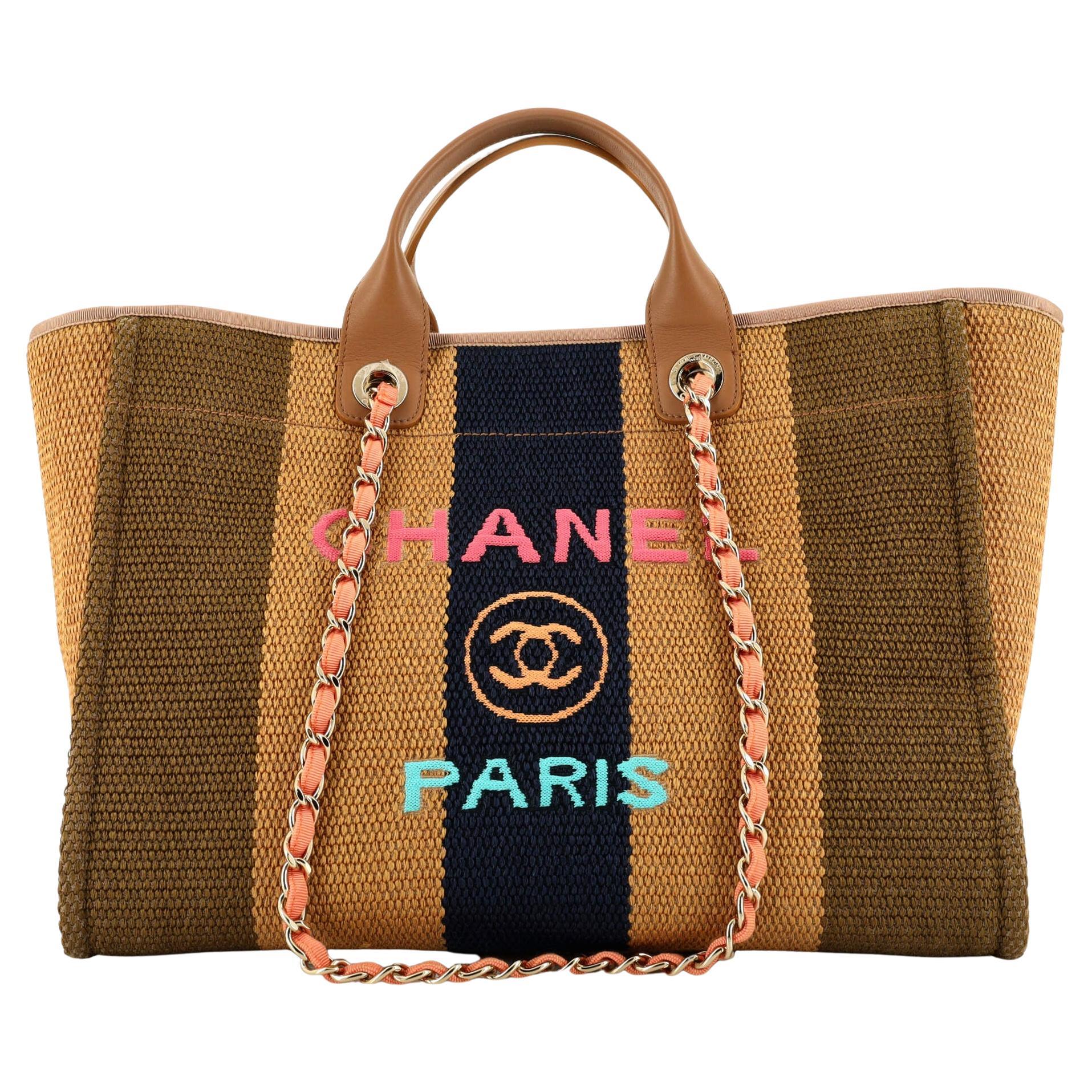 Canvas Chanel Tote Bags 123 For Sale on 1stDibs