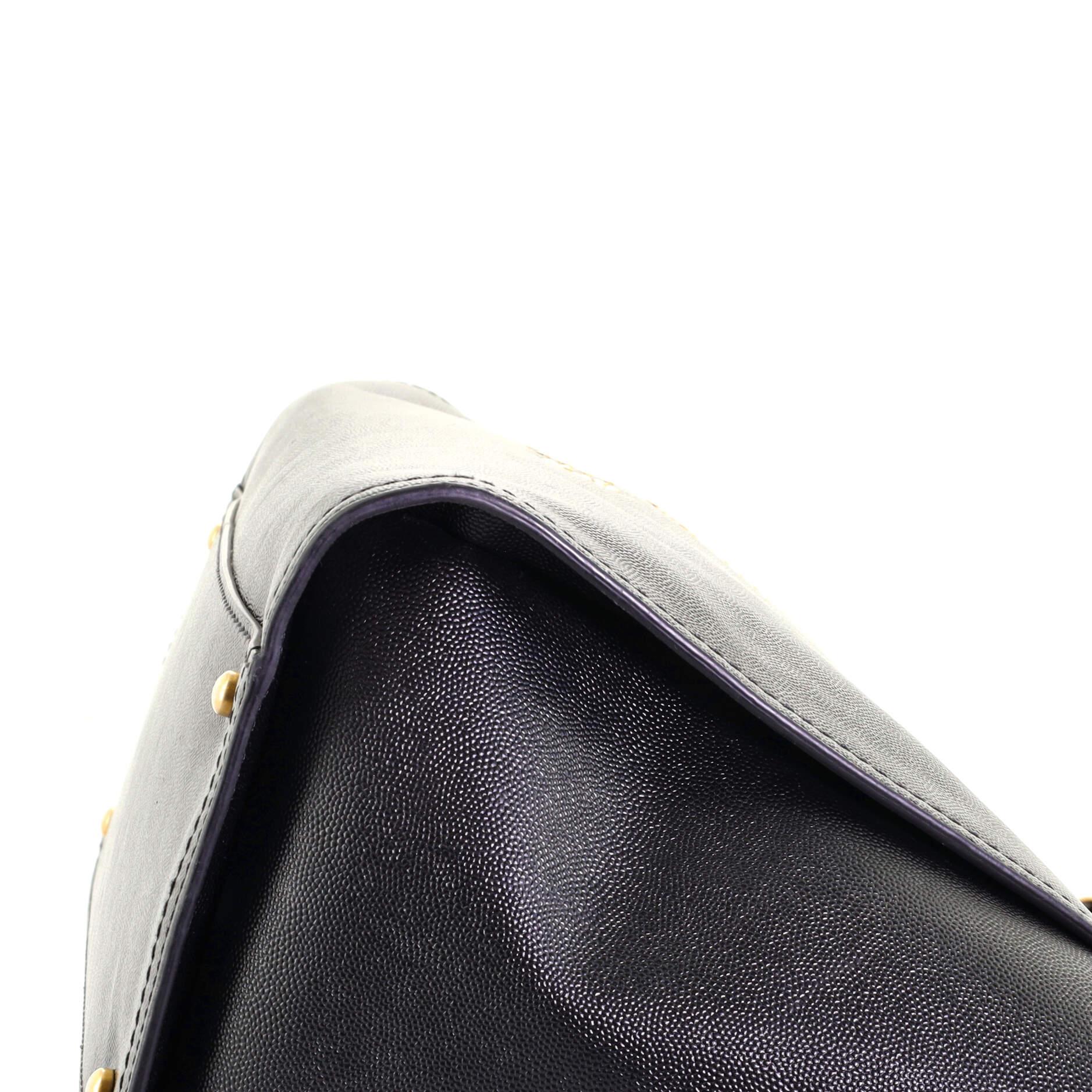Black Chanel Deauville Tote Studded Caviar Medium