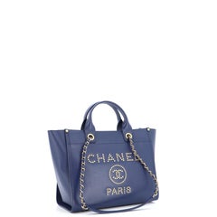Chanel Deauville Tote Studded Caviar Small