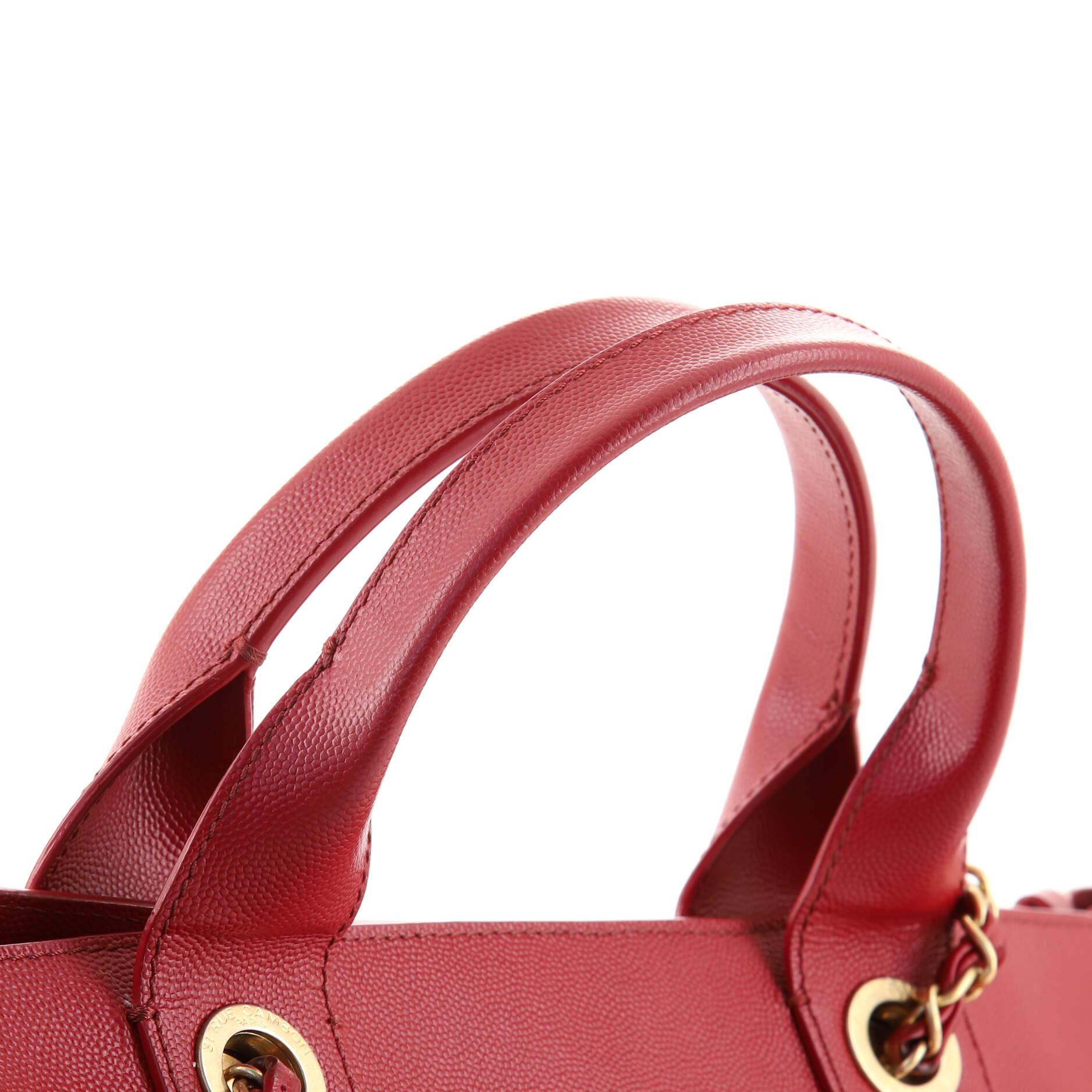 Chanel Deauville Tote Studded Caviar Small In Good Condition In NY, NY
