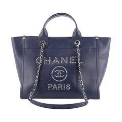 Chanel Deauville Tote Studded Caviar Small