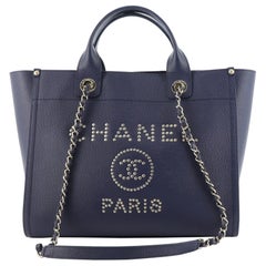 Chanel Deauville Tote Studded Caviar Small