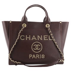 Chanel Deauville Tote Studded Caviar Small