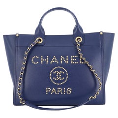 Chanel Large Deauville Shopping Bag Multicolor Viscose Light Gold Hard –  Madison Avenue Couture